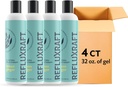 Acid Reflum Therapy, Organic Alginate, Rapid & Long Lasting Gerd, LPR & Trawienie Wsparcie objawów, Zero cukru, Gluten Free, Niski Sodu, Imbir cytrynowy, 47 Gel Servings Per 8 butelek OZ, 4 opakowania