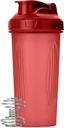 Pan Pen- Shaker Butelki na miski protein, 28 oz, 1 paczka, czerwony, butelka shaker protein z wire whiskey Ball, butelka mikser