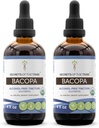 Bacopa USDA Organic Equipment 124; Wyciąg bez alkoholu, Wysokiej mocy Zioła Drops, Relaks, Pozytywny efekt kognitywny Equipment 124; Wykonany z 100% Certified Organic Bacopa (Bacopa Monnieri) Suszony Herb 2x4 oz