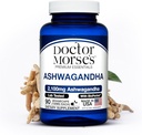 Ashwagandha 2100mg Suplement, Pure Ashwagandha Proszek i ekstrakt korzeniowy, Bioperine Black Pepper, Made in FDA- Zarejestrowany, NSF- Certified Facility, Wspiera zdrowe poziomy stresu, 90 Kapsułki