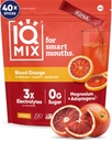 IQMIX Hydration Electrolyte Powder - 4- in-1 Formuła do nawilżenia, Jasność mentalna, nastrojenie i odzysk - Bezcukrowy napój Mix, Keto, Magnezu L- Threonian, Lwie grzywa - 40 Pomarańcza krwi