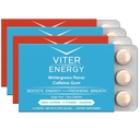 Viter Energy Kofeinowana Guma 60mg Kofeina, Witaminy B, Guarana, Cukier wolny. (Odmiana, 12szt, 4 Pack)