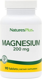 NaturesPlus Magnez - 200 mg, 90 Tablets - Wegetarianin, Gluten Free - 90 Servings
