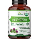 Zazzee USDA Organic Milk Thistle 50:1 Extract, 200 Vegan Capsules