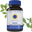 Terapia odmładzająca Czysty czosnek organiczny - Heart Health & Immune System Support (120 kapsułki wegańskie)
