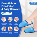 NEWGO Foot Ice Pack Slippers for Plantar Fasciitis and Neuropathy, HSA or FSA Eligible 2 Pack Gel Ice Slippers Hot Cold Pack for Bunion Surgery Pain Relief, Burning Feet