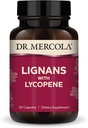 Dr Mercola Lignans z suplementem Lycopene, 30 Służenia (30 Kapsułki), Nie GMO, Soy Free, Gluten Free