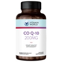 Witamina World CoQ10 200 mg Softgels, Koenzym Q10 Suplementy do wsparcia przeciwutleniającego, Heart Health & Energy Production, Gluten Free, 120 Softgels szybkiego uwalniania