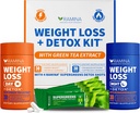 Ultimate Weight Loss Kit - 30 Day & Nighttime Detox Shots - Metabolizm Booster & Kontrola przystawek - Dietetyczne suplementy dla kobiet i mężczyzn - Fat Burning & Weightloss Pills, Fat Burner & Apetite Supressant