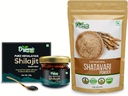 ORGANIC ZING Shatavari Powder - 454g & Shilajit Resin- 20g