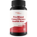 Pro Blood Cinna Chroma Health Max - Natural Blood Health Support with Cinnamon, Turmeric, Berberine, Witamina D, Witamina C, Cynk & More - Promowanie Zbalansowanego Zdrowia krwi & Poprawa przepływu krwi