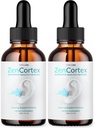(2 Pack) ZenCortex - Zen Cortex Ear Drops, ZenCortex for Tinnitus Advanced Formula Supplement, Zen Cortex All Natural Hear Supplement Formula Supplement for Ear Relief Vegan Ingredients (60 Servings)