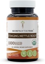 Tajemnice Tribe Stinging Nettle Root 60 Kapsułki, Made with Vegetable Kapsułki i USDA Organic Stinging Nettle Urtica Dioica Zdrowie układu oddechowego i moczowego (60 Kapsułki)