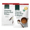 Natural Force Grass Fed Organic Chey Protein Powder Vanilla Flavor 5 lb Organic Clean Collagen Peptydes Powder Unflavored, 32oz