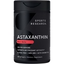 Sport Badania Potrójne Siła Astaksantyny Suplement (6 mg) z organicznym olejem kokosowym dla aktywności przeciwutleniającej, Skin & Eye Health Support - Non-GMO Zweryfikowane & Gluten Free - 120 Softgels