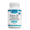 EuroMedica Silica- 20 - Suplement Wspiera budowę kości i produkcję kolagenu - Mocne zęby i zdrowe wsparcie gęstości kości - Pomoc Włosy, Skóra i Nails Zdrowie - 60 Tabletki (30 Służenie)