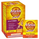 Metamucil On- the-, Codzienne Pyllium Husk Proszek Suplement z prawdziwego cukru, 4-in-1 Włókno dla zdrowia trawiennego, Pomarańczowy Smooth Napoje aromatyczne, 2 opakowanie x 30 liczba = 60 Opakowania ogółem