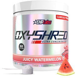 EHP Labs OxyShred PreWorkout Proszek - Proszek do wstępnego treningu z L Glutamina i Acetyl L Karnityna, Energy Boost Drink - Soczysty arbuz, 60 Służenie