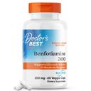 Najlepszy lekarz Benfotiamina 300 z BenfoPure, Pomaga utrzymać zdrowe Glucose Metabolizm, Non-GMO, Wegan, Gluten Free, Soy Free, 300 mg, 60 Veggie Caps
