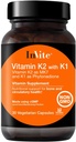 Zaproś zdrowie Witamina K2 z K1 - Wspiera zdrowie kości i krążenia - Witamina K2 jako MK7 i K1 i Phytonadione - 30 Kapsułki wegetariańskie (2- Pack)