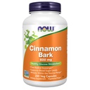 Teraz Foods Supplements, Cynamon Bark 600 mg, NieGMO Projekt zweryfikowany, Zdrowa Glukoza Metabolizm *, 240 Kapsułki Veg