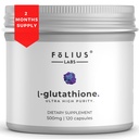 Ultra wysoka wytrzymałość L- glutation 98% Suplement do połysku skóry - Suplementy kolagenowe dla kobiet i mężczyzn - 500mg skoncentrowana formuła, Zmniejszony suplement glutationu - 120 Kapsułki