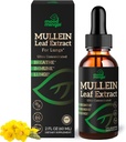 Mullein Leaf Extract for Lungs - Mullein Drops for Respiratory Health Support Lung Detox Cleanse - Vegan Sugar-Free Gluten Free - Liquid Supplement for Men Women 2fl. oz (60ml) (1 Pack)