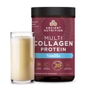 Ancient Nutrition Collagen Peptydes Powder, Multi Colagen Protein, Kobiety i mężczyźni, Witamina C, Probiotyki, Zhydrolizowane Kolagen, Wspiera Skóra, Łączniki, Gut Health, Vanilla, 24 Służenie
