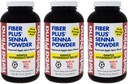 Yerba Prima Fiber Plus Senna Powder, 12 unce (Pack of 3) - do krótkotrwałego stosowania w celu przywrócenia regularności, Ulepszony Jabłko Spice Flavor, Stewia Sweetened, Zapewnia łagodny Overnight Relief, Non-GMO