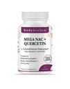 Kuchnia ciała Mega NAC (N- Acetyl Cysteine) 600 mg z Quercetin, Wspomaga zdrowie oddechowe i funkcje immunologiczne i promuje detox wątroby i nerek, Veggie Caps, (Opakowanie 1)