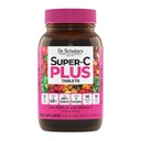 Dr Schulze 's Super- C Plus - Suplement witaminy C do wsparcia immunologicznego - Zdrowie skóry i przeciwutleniacz wsparcia - Formuła wysokiej mocy - Superfood na plancie - Bez gluten- & Wegan - 60 Hrabia (20 Sług)