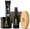 Beard Club PT45 Beard Trimmer dla mężczyzn - Elektryczny Cordless Rechared, Beard Cream, Riptide Beard Spray, Beard Brush, Travel Bag- Gift Kit