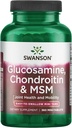 Swanson Mini- Tabs Glukozamina Chondroitin & Msm Wspólna mobilność Elastyczność Comfort Chitlage Łączność Tkanka Wsparcie zdrowia 750 / 600 / 300 Miligramy 360 Tabs