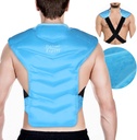 Relief Expert Duży Tył i Ramię Ice Pack Wrap - wielokrotnego użytku żel zimny Pack z podwójnym pokrytym materiałem i regulowane paski, miękkie pluszowe Lining dla górnego pleców zimnej terapii i po treningu odzyskiwania