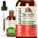 Ancient Pet Liver Support for Dogs & Cats - Prosta dostawa cieczy, Mieszanki łatwo z jedzeniem lub wodą - Ostrze mleka, Dandelion & Karczoch - Zwiększona absorpcja - 2 fl oz
