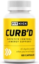 FITKICK Curb 'd kapsułki - nieprzepisany Appetite & Craving Support, Energy & Focus Formuła z naturalnych ekstraktów - Malina Ketones, Zielona Fasola kawy i Citrus Aurantium - 60 Kapsułki wegetariańskie