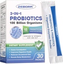 Probiotyki dla Kobiet i Mężczyzn - 100 Billion Plus Enzymy i Prebiotyki Digestive, Najwyższa Moc 3- in-1 Kompletne Probiotyki dla Zdrowia Digestive, Wsparcie immunologiczne