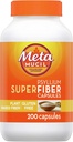 Metamucil SuperFiber Psyllium kapsułki, Gluten Free i Sugar- Free, 200 Ct