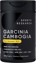 Sports Research Garcinia Cambogia Extract (60% HCA) with Extra Virgin Organic Coconut Oil Between 124; Non-GMO, Soy & Gluten Free (180 Liquid Softgels)