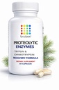 Bruizex Enzymy proteolityczne 124; Trypsin & Chymotrypsin Suplement do odzyskiwania dla urazów tkanek, Siniaki, Obrzęk 124; Wsparcie systemu immunologicznego 124; 60 Czapki