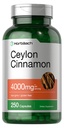 Horbäach Ceylon Cynamon Kapsułki 4000mg 124; 250 Hrabia 124; Non-GMO, Gluten Free