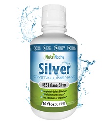 NutriNoche Colloidal Silver | 99.99% Ultra Pure Crystalline Nano Silver Particles