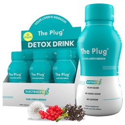 Plug Wątroba Cleanse Detox & Naprawa Drink Electrolytes Organic Herbal Liquid Detoxify Body Plants Support Weight Loss Natural Health Hydrate Sports Energy Immunitety Shots Minerals Vitamin