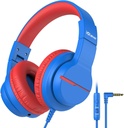 słuchawki dla dzieci iClever szkolnych podróży, Safe Volume Limited, HD Mic Stereo Dźwięk Over- Uszy Chłopcy słuchawki dla dzieci, FunShare składany 3.5mm Podłączony do iPad Computer, HS19