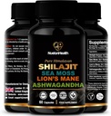 Shilajit, Sea Moss, Lion 's Mane, and Ashwagandha Capsules - Kompleksowy All- in-One Wellness Supplement for Mind, Body, and Vitality - 60 Vegan Capsules