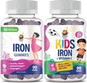 SUNNY SAM Żelazne gumki dla dzieci i dorosłych - Żelazo Witaminy z witaminą C, 10 mg na serwowanie - Żelazo do żucia Gummy do immunologicznego wsparcia produkcji czerwonych krwinek